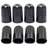 8 Pack Black Plastic Tire Valve Stem Caps – Universal