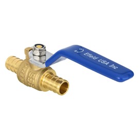 5-Pack EFIELD 1/2 Inch Pex Crimp Brass Shut-off Brass Ball Valve for Plumbing Application, Blue Level, cUPC Certified (Red-Pack of 5)