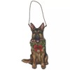 German Shepherd with Wreath Ornament