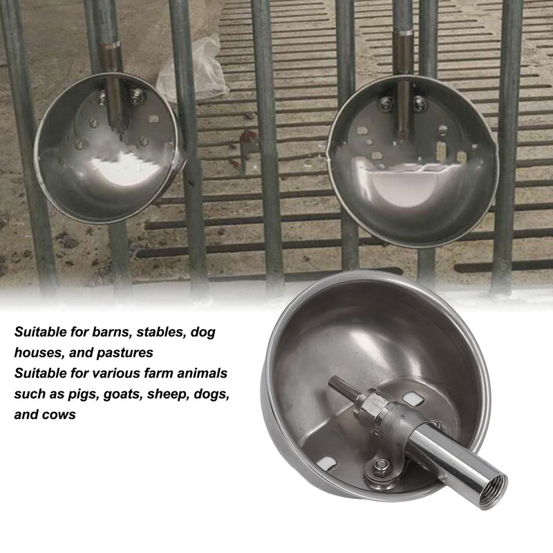Automatic Pig Waterer Thickened Livestock Water Feeder Stainless Steel Cow