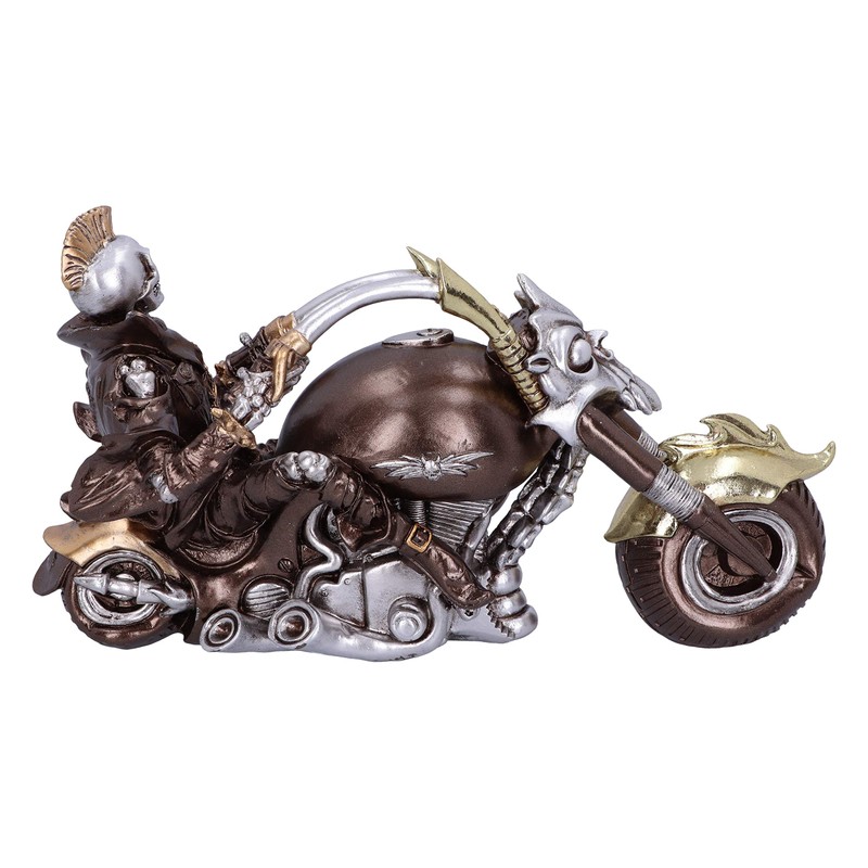 Nemesis Now Wheels of Steel 29cm Steampunk Motorcycle Skeleton Figurine,