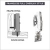 Ilyapa Soft Close Cabinet Hinges Satin Nickel, 2 Pack -
