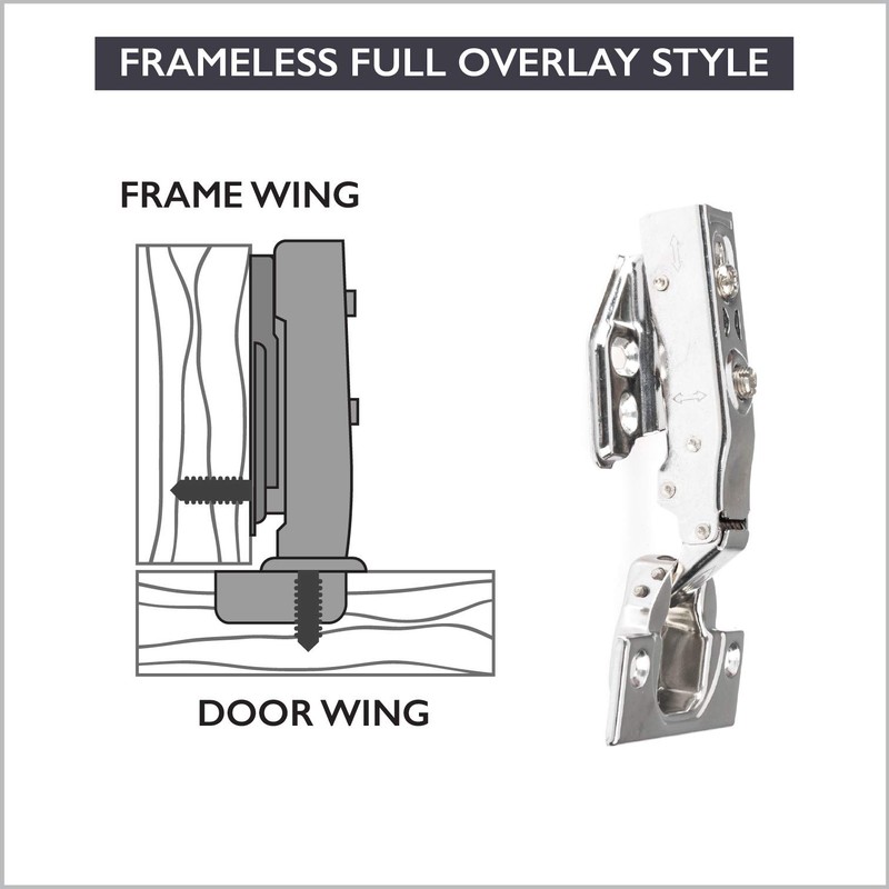 Ilyapa Soft Close Cabinet Hinges Satin Nickel, 2 Pack -