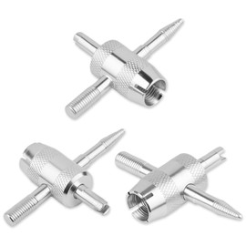 Notoke 3 Pieces Tyre Valve Tool, 4-in-1 Valve Core Tool, Multifunctional Valve Stem Removal Tool, Valve Stem Puller for Bicycles, Cars and Cars