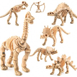 WANGCL Pack of 12 Excavation Dinosaur Fossils Skeleton Simulation Dinosaur Toy Archaeological Excavation Dinosaur Skeleton Children Toy Figures Dinosaur Fossils