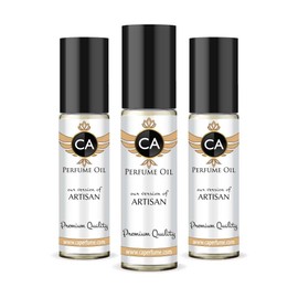CA Perfume Impression of J. Varvatos Artisan For Men Replica Fragrance Body Oil Dupes Alcohol-Free Essential Aromatherapy Sample Travel Size Concentrated Long Lasting Attar Roll-On 0.3 Fl Oz-X3