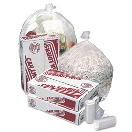 High-Density Mini-Roll Can Liners, 12-16gal, 6mic, 24x33, Natural Color, 1000/ct
