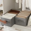 Linen Folding Storage Bins, 3 Pack Large Storage Baskets, Washable,