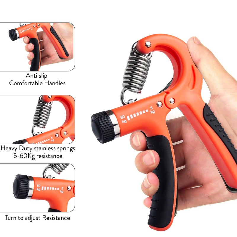Fk Sports Forearm & Hand Grip Strengthener With Adjustable Resistance