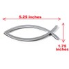 3D Chrome Metal (Over 5" Long) Fish Jesus Christian Auto