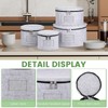 4Pcs China Storage Container with Lid 7/8.5/10/12inch Felt Plate Dish
