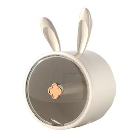 CHEOTIME Wall Mount Toilet Paper Box, Cute Rabbit Shaped Waterproof Modern Paper Towel Holder Jewelry Rack Tissue Dispenser for Bathroom