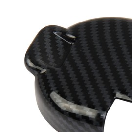 Korlot - Cubierta de conector de remolque para parachoques trasero de fibra de carbono para Dodge RAM 1500 2500 3500 2019-2024 para Chevy Silverado 2019-2024 2023-2024 para Colorado/Canyon 2023-2024