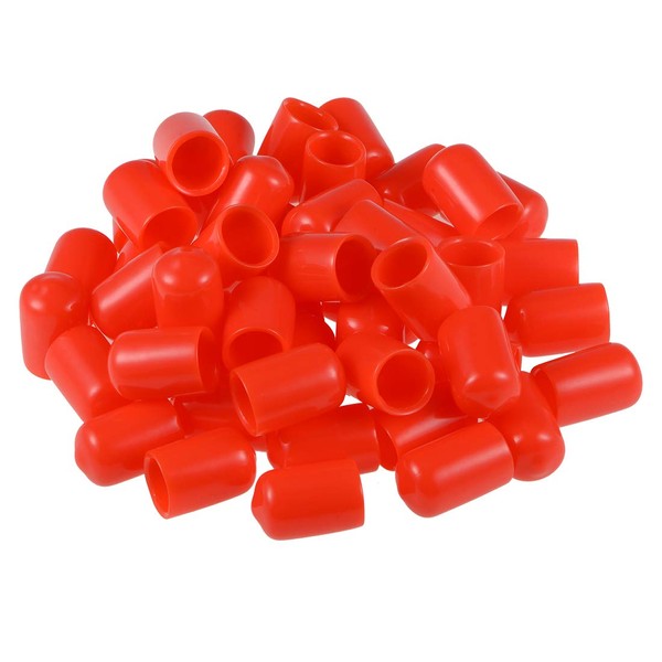 sourcing map Pack of 50 Rubber End Caps 11 mm