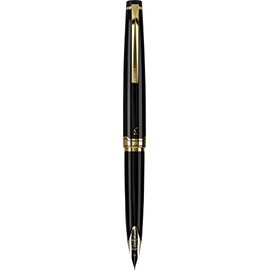 Pilot E95s Fountain Pen, Black Barrel with Gold Accents, Extra Fine Nib, Blue Ink (60836)