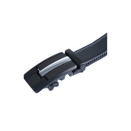 uxcell Mens Automatic Ratchet Leather Belt with Alloy Buckle Wide 1 1/2" 110cm/31 1/2-38 inches Black