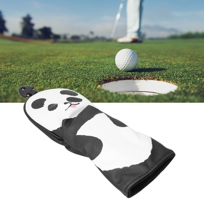PU Leather Golf Wood Head Covers Waterproof Cartoon Thicken Plush