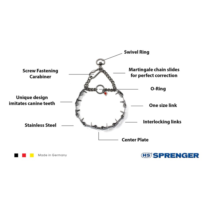 Herm Sprenger Neck Tech Stainless Steel Prong Dog Training Collar