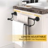 BESy Adjustable 16-26 Inches Double Bath Towel Bar for Bathroom