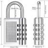 TheGeekLa Combination Padlock with 4-Digit Smooth Dial Lock Security Padlock