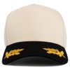 KBE-5-CHAMP NAT-BLK Pro Style Gold Leaf 5 Panel Rope Baseball