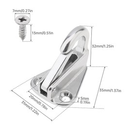 PNXKTXO 4 Pcs Boat Fender Hooks 316 Stainless Steel Spring Snap Hooks Clothes Coat Hanger Hook Screws Hardware Accessories