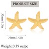Starfish Earrings for Women,14k Gold Shell Trendy Drop Earrings Chunky