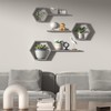 Hexagon Floating Geometric Honeycomb Shelves - Hexagon Floating Shelves Wall