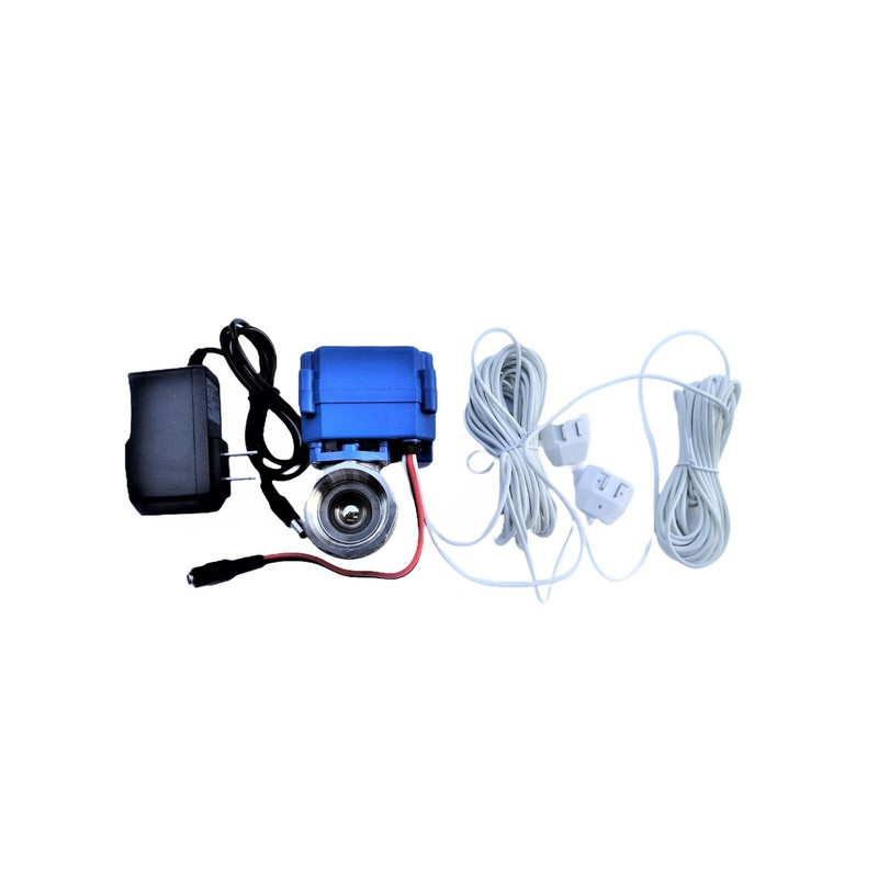 WCX Automatic Shutoff valve 3/4" water leak detector, alarm,2 sensors,