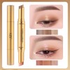 6 Colors Dual 3-Color Gradient Eyeshadow Stick,Metallic Cream Eye Shadow