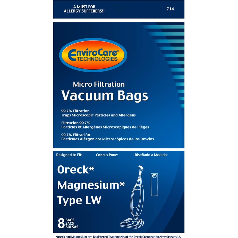 EnviroCare Replacement Vacuum Cleaner Dust Bags made to fit Oreck