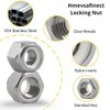 Hmevsafinect 50 Pack 10#32 Nylon Insert Locknuts,304 (A2-70) Stainless Steel