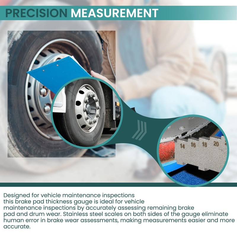 Zookpr Mini Tech Gauge 32nds Brake Pad Measuring Tool