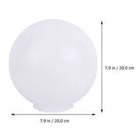 Lurrose Acrylic Globe Lamp Shade White Lamp Post Globe Lampshade Lamp Cover Replacement for Chandelier Ceiling Pendant Light Outdoor Lighting Fixture 20CM/ 9. 5CM