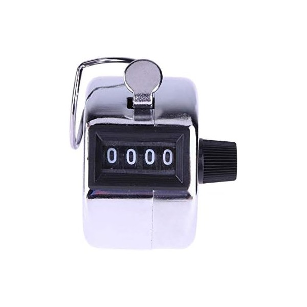 4 Digit Number Hand Held Tally Counter Mini Mechanical Digital