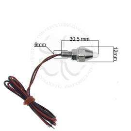 White Chrome LED License Plate Bolt 0° Accent Light 6mm Motorcycle Car Auto Tag