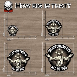 Disappointments All of You Sticker Retro Religious Jesus Bible Waterproof Vinyl Bumper Sticker for Water Bottle Hard Hat Car Laptop