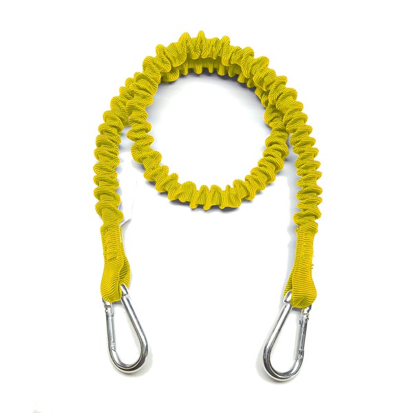 BOAT LINES & DOCK TIES - Boat Dock Tie Bungee Cords, 48" Hooked Ends, UV Protected Bungee Cords - Set of 2 - Made in USA (YELLOW)