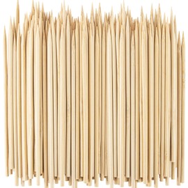 Sukh 290PCS Bamboo Sticks Bulk - Premium Natural Wooden Skewers Bamboo Skewers Wood Sticks for BBQ, Open Fire Pit, Caramel Apples, Hamburger, Fruit, Grilling. ¦µ=3.5mm, L=15cm