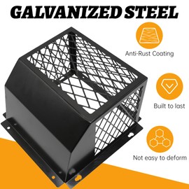 Universal Dryer Exhaust Guard Vent Cover Outside, 7"x7"x5" Stainless Steel Ventilation Bird Cage to Prevents Birds and Rodents from Entering Exhaust for Most 3" to 4" Bathroom Exhaust Ventilation Fan