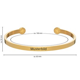 Kistanio Women's Bangle with Engraved Saying Happiness Surgical Steel in Velvet Bag 3 Colours Available Rose Gold, Gold, Silver, gold, Modern