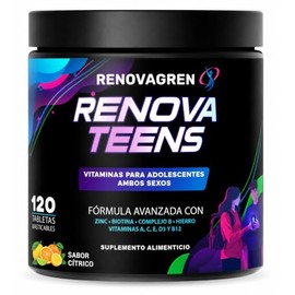 Renovateens Vitaminas Adolescentes Años Esenciales 120 Tabletas Masticables Cítricos Mixtos