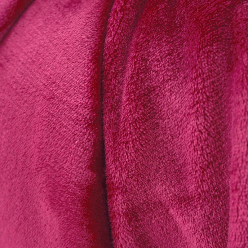 Catherine Lansfield Raschel Velvet Touch 130x170cm Blanket Throw Hot Pink