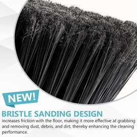 Indoor Broom,Soft Bristle Heavy-Duty Broom for Sweeping Concrete Courtyard Garage Patio Indoor Home Kitchen Office