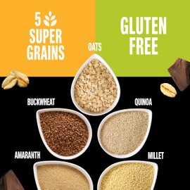 KIND Healthy Grains Energy Bars, Dark Chocolate Chunk, 21g Whole Grains, Made with Super Grains, Gluten Free Snacks, 10 Ct Value Pack, 14.1oz