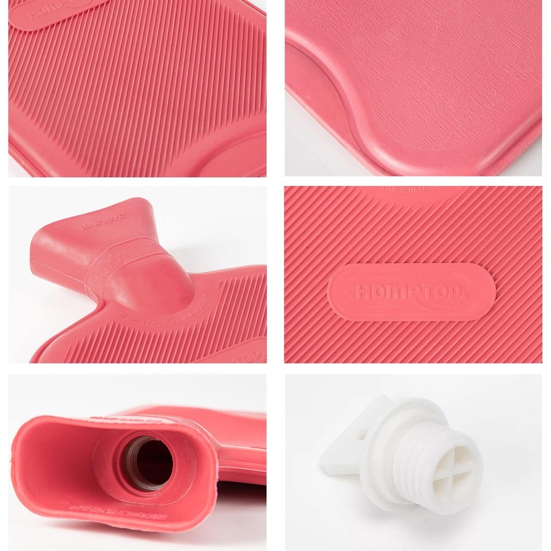 HomeTop Premium Classic Rubber Hot or Cold Water Bottle with