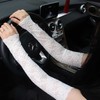Lace UV Protection Arm Sleeves for Driving Hand Back Cooling Sleeve 3 - Lace Arm Sleeve - Black 3ea