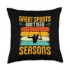 Great Sports Don't Need Seasons Ring Gymnastics Throw Pillow