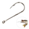 100Pcs 6/0# High Carbon Steel Sharp Fish Hooks with Barb