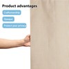 Dufu Shower Curtain 180 x 200 Beige Waterproof Polyester Bath,